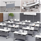 Folding Conference Room Table,4 Pack Conference Table Flip Top Mobile Training Table