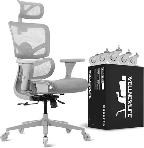 Prestige Ergonomic Office Chair - Height Adjustable Backrest Lumbar Support,