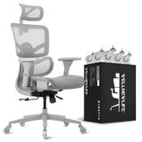 Prestige Ergonomic Office Chair - Height Adjustable Backrest Lumbar Support, Seat Depth