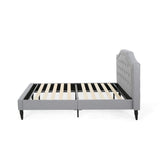 Renee Contemporary Low Profile Fully Upholstered Fabric Platform Bed Frame