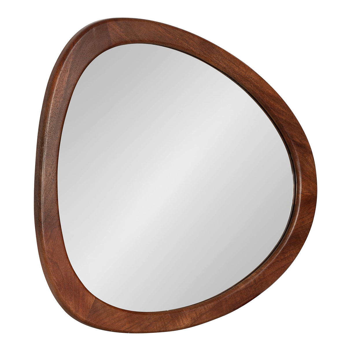McKinder Asymmetrical Wood Wall Mirror, 24 x 28, Walnut Brown
