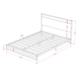 WIQBB03 Wilson Queen Frame with 3 Supporting Legs - High-Class Bed Frame in Powder