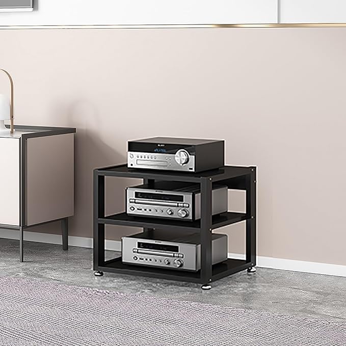 Media Cabinet Stand Audio/Video Component Cabinet Stereo Rack Audio Tower