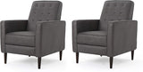 Mervynn Mid-Century Modern Fabric Recliner, Grey