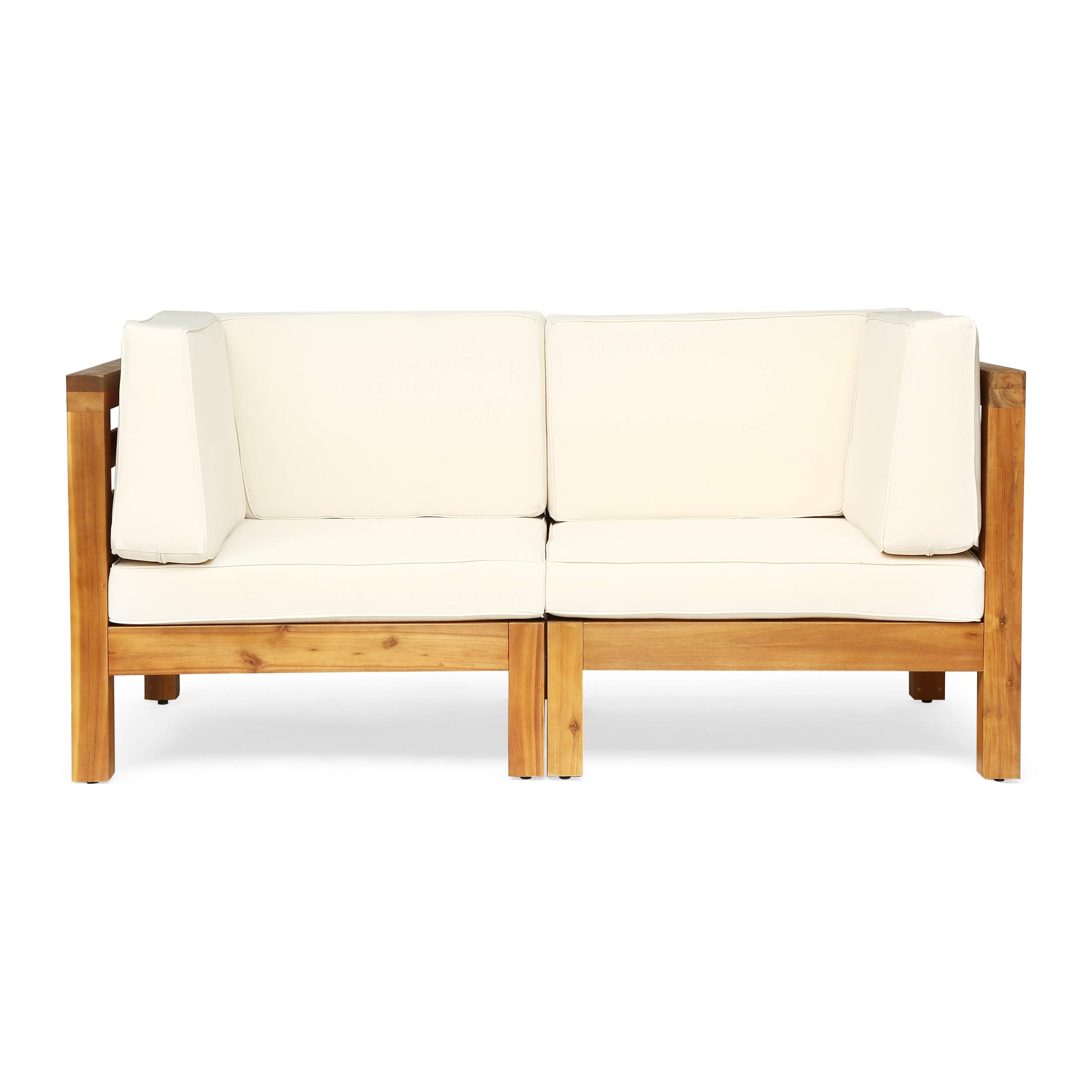 Great Deal Furniture GDFStudio Outdoor Sectional Loveseat Set