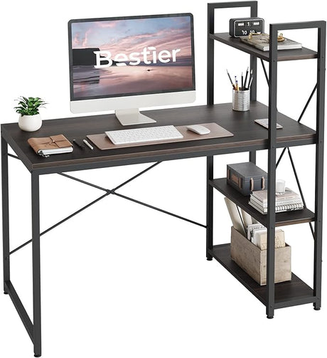 47 Inch Computer Desk with Adjustable Shelves, Simple Writing Desk