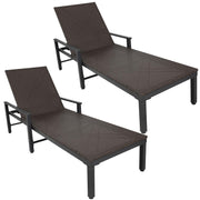 Biscayne Wicker Chaise Lounge Outdoor, Chaise Set, Woven All Weather Wicker