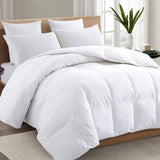 Premium 2100 Series Queen Comforter All Season Breathable Cooling White Comforter