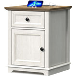 End Table with Charging Station, Fast Charge, End Table with Drawer