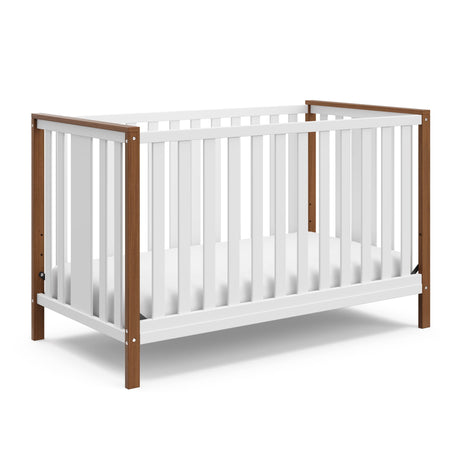 4-in-1 Convertible Crib (White with Vintage Driftwood) – GREENGUARD Gold