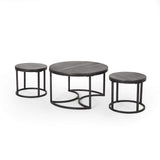 Roberta Coffee Table Set, Gray, Pewter