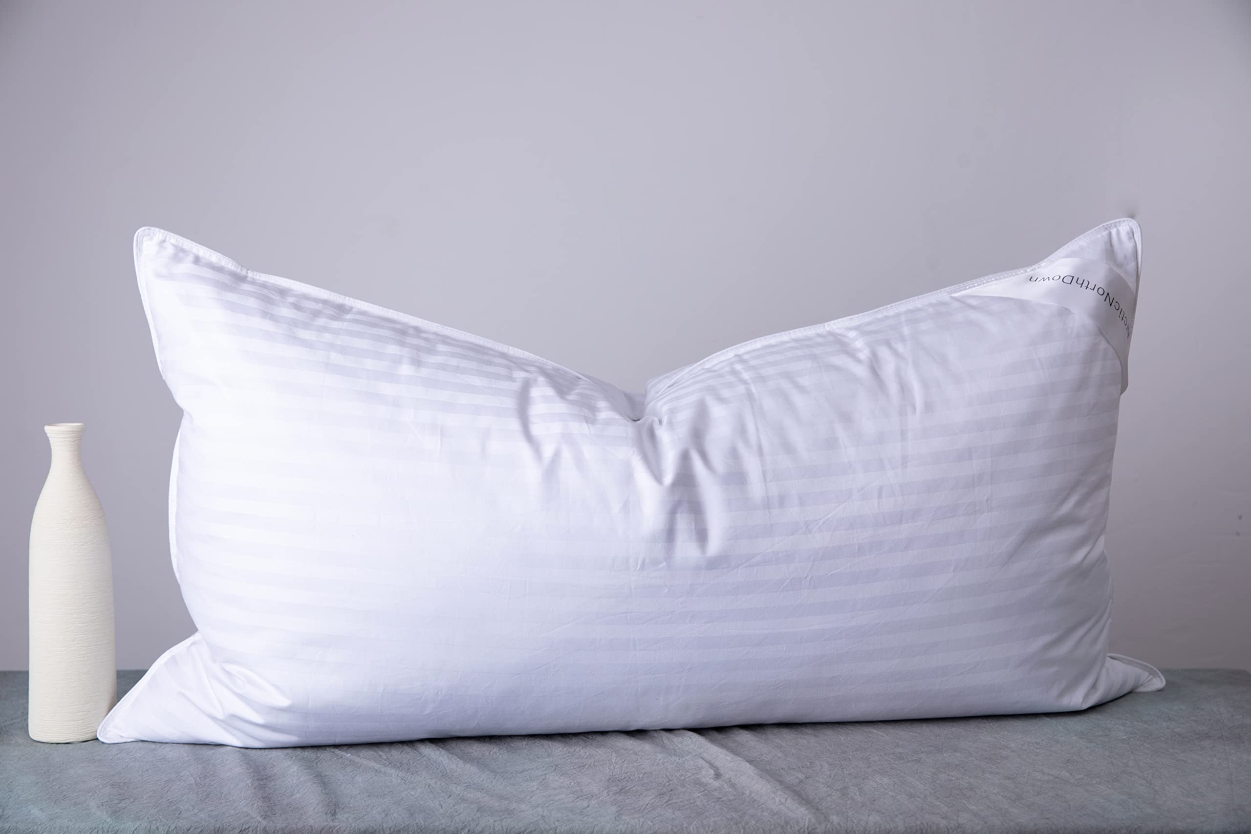 King Size Goose Down Feather Hotel Collection Bed Pillows for Sleeping One Pillow for Back