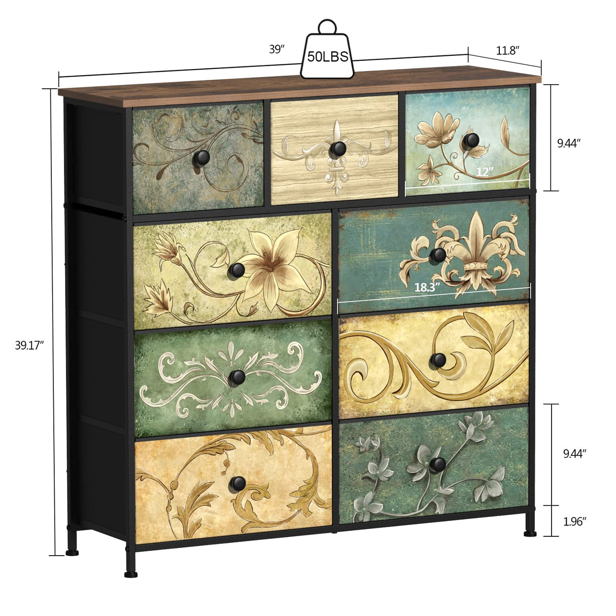 Dresser with Drawers for Bedroom Chest of Drawers Fabric Dresser for Closet