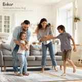 9x12 Washable Area Rug - Abstract Modern Design for Living Room & Bedroom