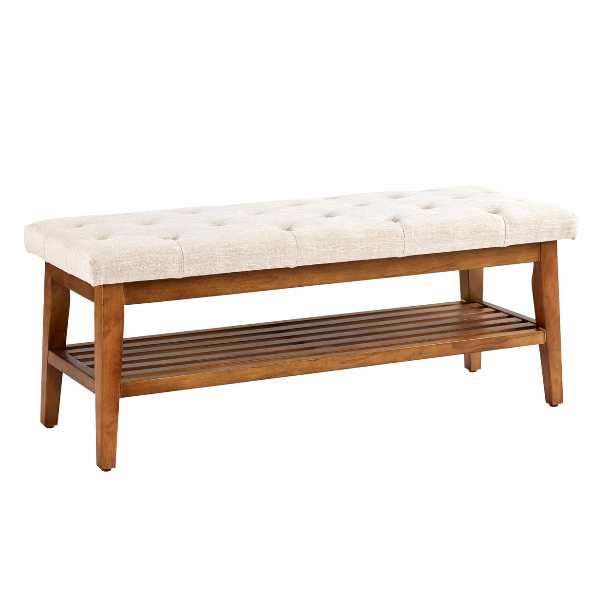 Entryway Shoe Bench, End of Bed Bench,Upholstered Button-Tufted Bench for Kitchen