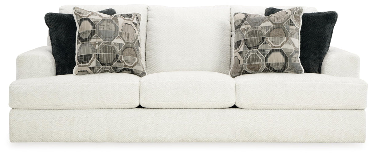 Karinne Coastal Sofa with Non-skid Legs, White