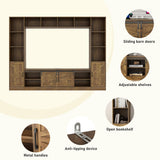 103" Farmhouse Wall Unit TV Stand with Storage for TVs up to 80"