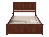 Madison Queen Platform Bed with Matching Footboard and Turbo Charger