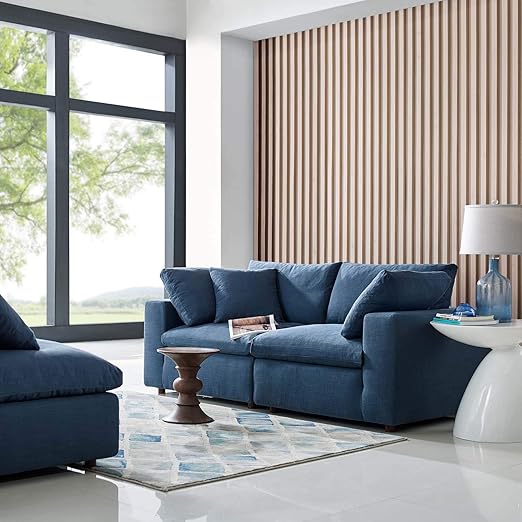 Commix Down-Filled Overstuffed Upholstered Loveseat