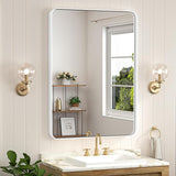 Black Mirrors for Wall, 60” x 36” Large Matte Black Bathroom Mirrors for Over Sink,