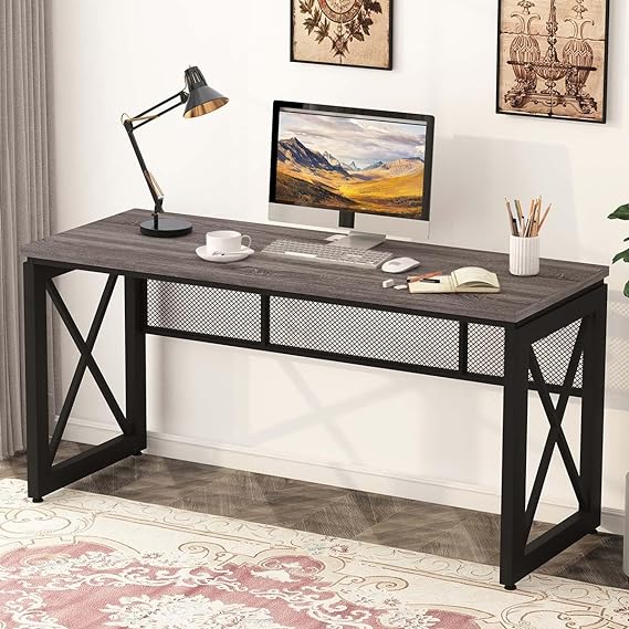 Industrial Home Office Desks, Rustic Wood Computer Desk