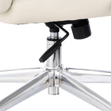 Executive Desk Chair - Ivory Bonded Leather, 275lb Capacity
