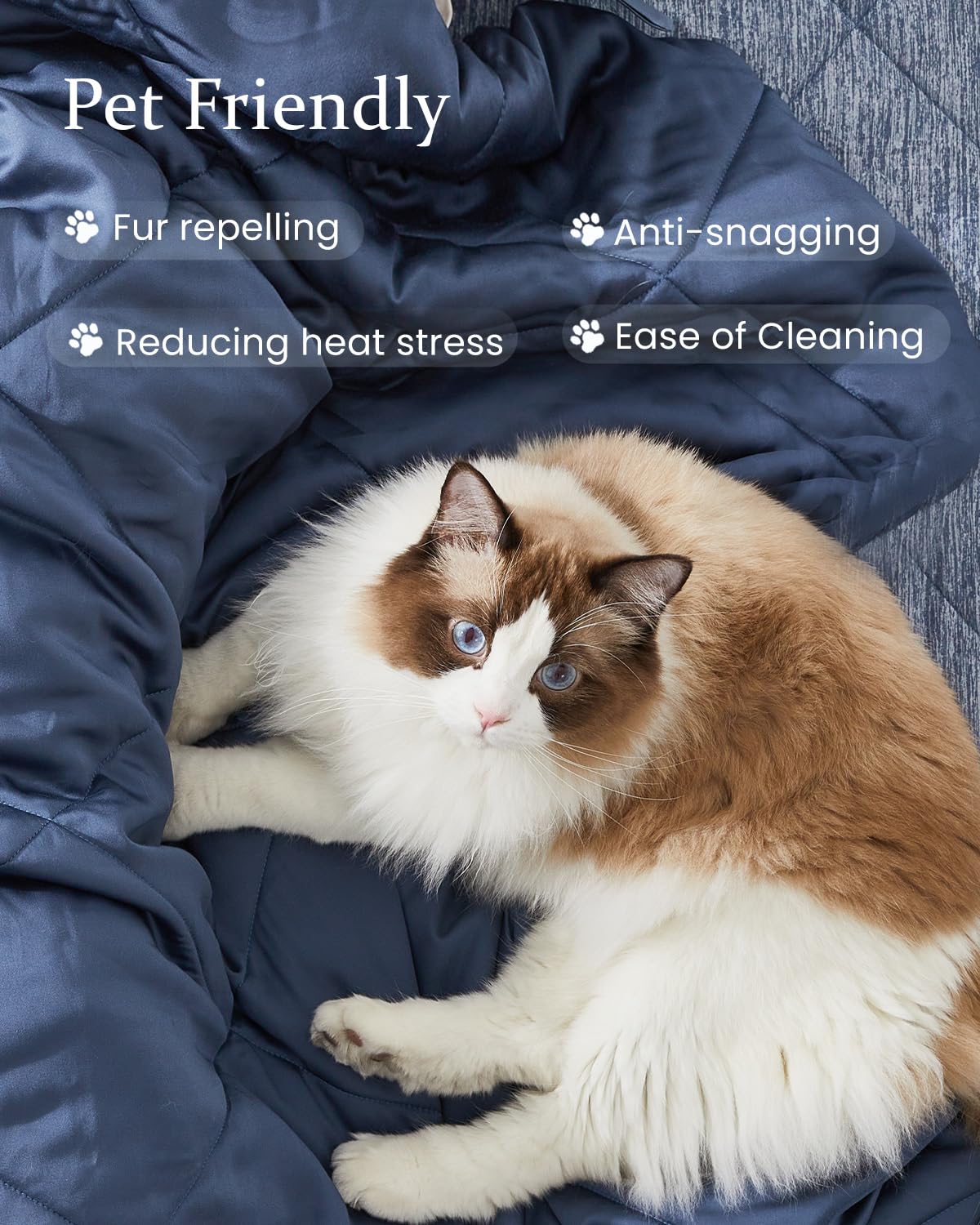 ZonLi Z-Magic Cooling Comforter, Hypoallergenic Bamboo Viscose, Lightweight Breathable Soft Summer Blanket for Hot Sleepers, Quickly Cooling Quilt for Night Sweats, All-Season, Blue, Twin 60"x80"