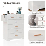 6 Drawer Dresser for Bedroom with Charging Station, Modern Chest of Drawers for Closet,