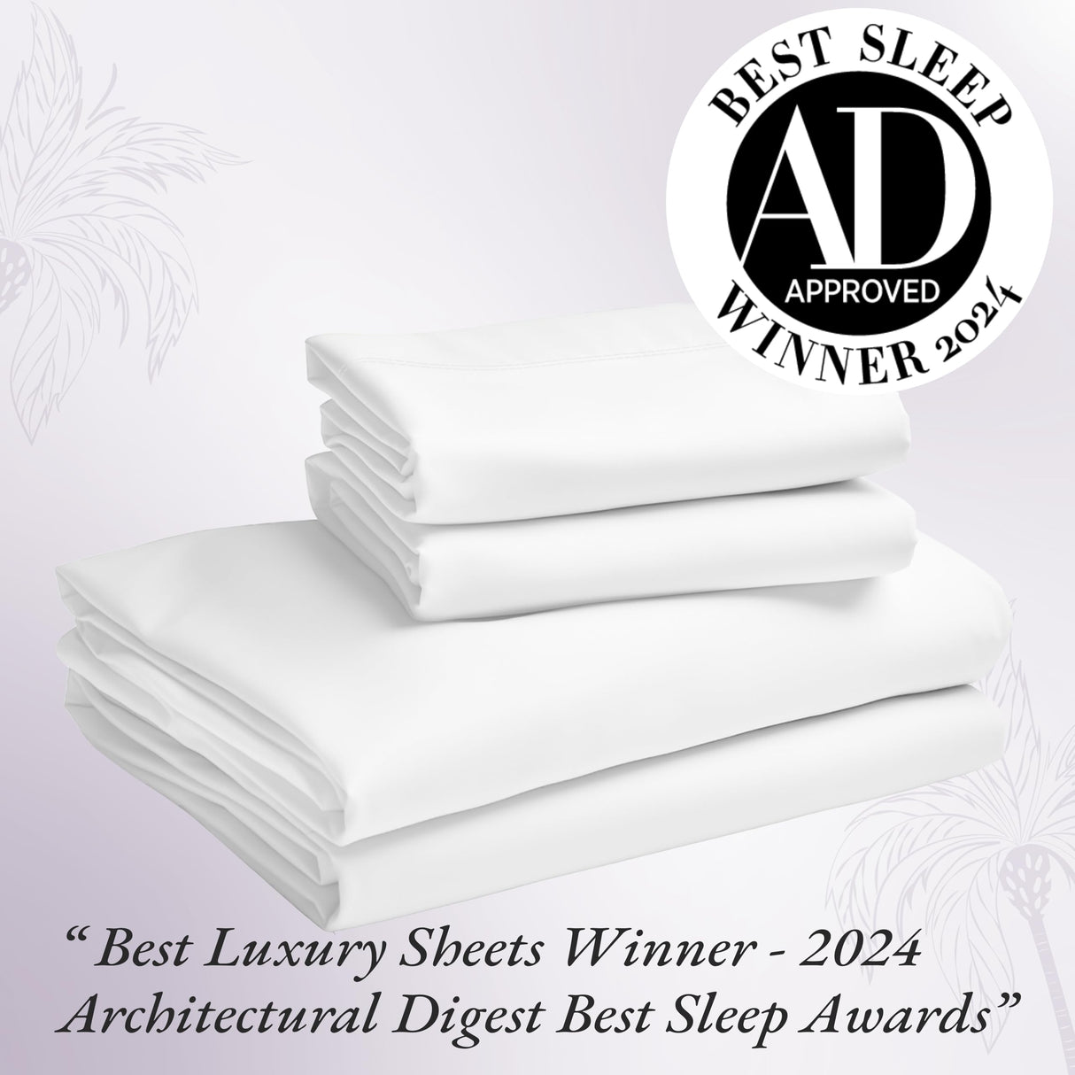 1000 Thread Count Cal King Cotton Sheets Set, Winner Architectural Digest Best Sheet