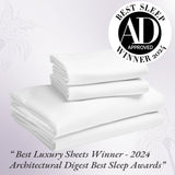 1000 Thread Count Cal King Cotton Sheets Set, Winner Architectural Digest Best Sheet