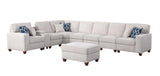 L Shape Chenille Modular Sectional Sofa with Ottoman, 9 Pieces Upholstered Couch