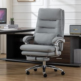 Office Chair with Foot Rest - High Back Executive Chair with Padded Linkage Armrests,