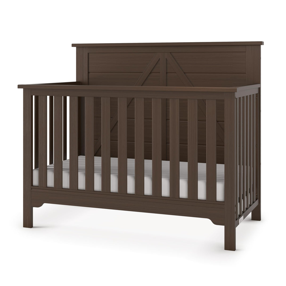 Woodland 4-in-1 Convertible Crib, Baby Crib Converts to Day Bed, Toddler Bed and Full Size Bed,