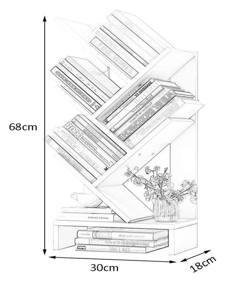 Bookshelf Bookshelf Bookcase Simple Bookshelf Home Storage Racks Simple Student Bedroom Desks Small Bookshelf (Color : C)