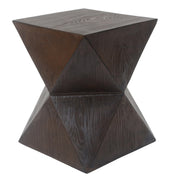 Outdoor Prismatic Symmetry Concrete Accent End Side Table Patio Coffeetable