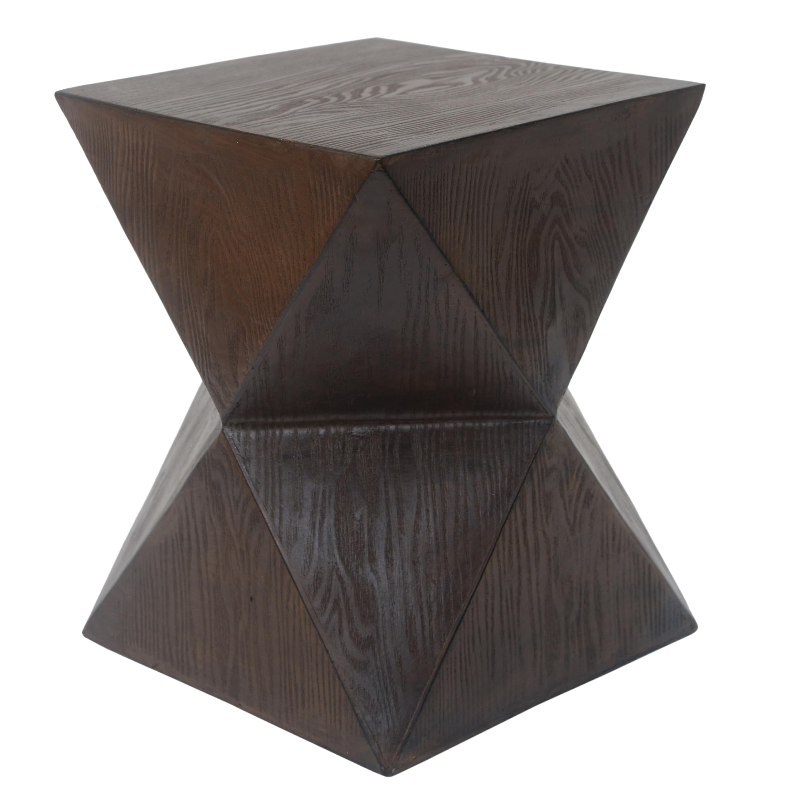 Outdoor Prismatic Symmetry Concrete Accent End Side Table Patio Coffeetable
