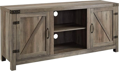 Georgetown Modern Farmhouse Double Barn Door TV Stand for TVs up to 65 Inches