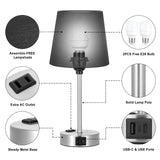 Table Lamps for Bedrooms Set of 2 Bedside - Nightstand Bedroom Lamp