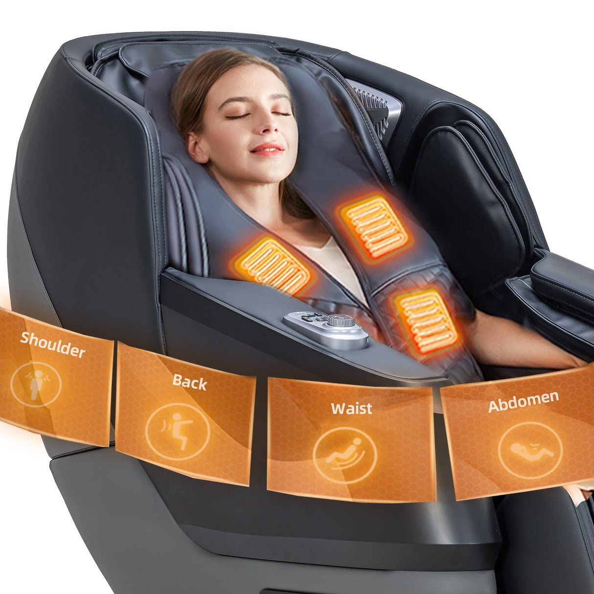 2024 4D Massage Chair, Full Body Shiatsu Recliner with Electric Extendable Footrest