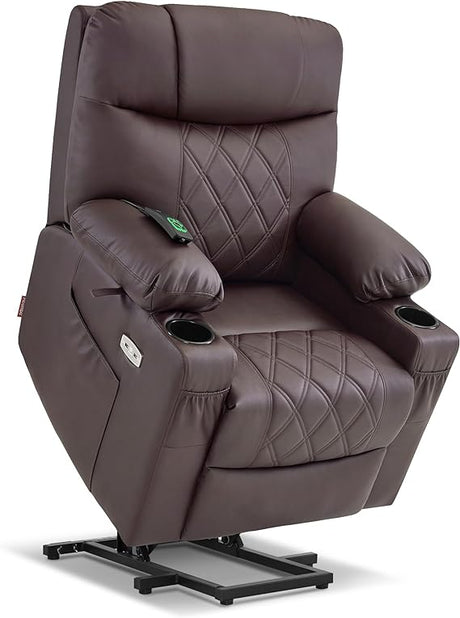 Small Size Power Lift Recliner Chair Sofa with Massage and Dual Heating