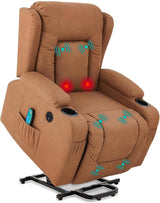 PU Leather Electric Power Lift Chair, Recliner Massage Chair, Adjustable Furniture for Back