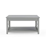 Coventry 36" W Wood Coffee Table, Gray