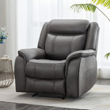 Leather Massage Recliner Chair with Heat Vibration and Overstuffed Arm