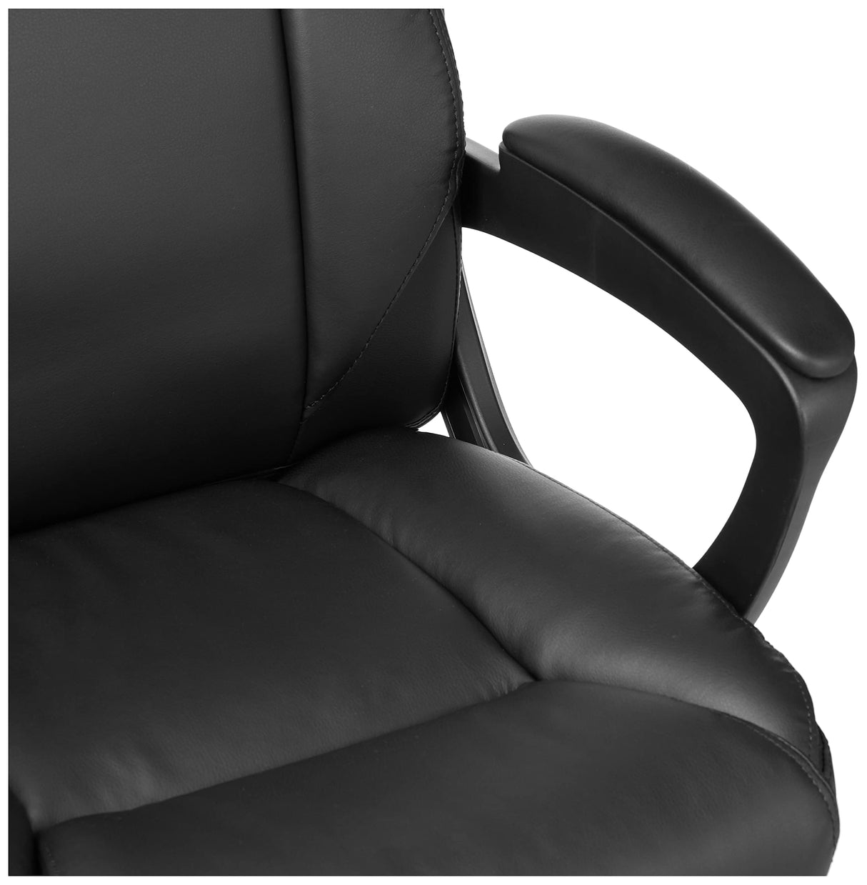 Classic Puresoft PU Padded Mid-Back Office Computer Desk Chair with Armrest