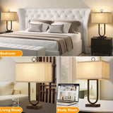 24" Table Lamps Set of 2 with USB Ports & Adjustable Color Temperature