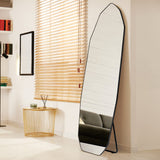 Full Length Mirror 22" x 65" Irregular Floor Length Mirror with Stand, Wall Mirror Diamond