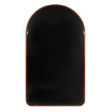 Kate and Laurel Talma Tall Arched Wall Mirror, 20 x 36, Dark Walnut, Transitional Arch Mirror with Solid Poplar Wood Frame and Rounded Frame Profile