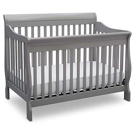 4-in-1 Convertible Crib - GREENGUARD Gold Certified Crib - Baby Crib Convertible to Toddler Bed, Daybed & Full-Size Bed - Wooden Baby Crib with 4 Adjustable Heights - Forest Green