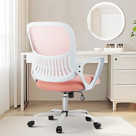 Office Computer Desk Managerial Executive Chair, Ergonomic Mid-Back Mesh Rolling Work