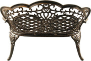 Outdoor Aluminum Loveseat Bench, Bronze